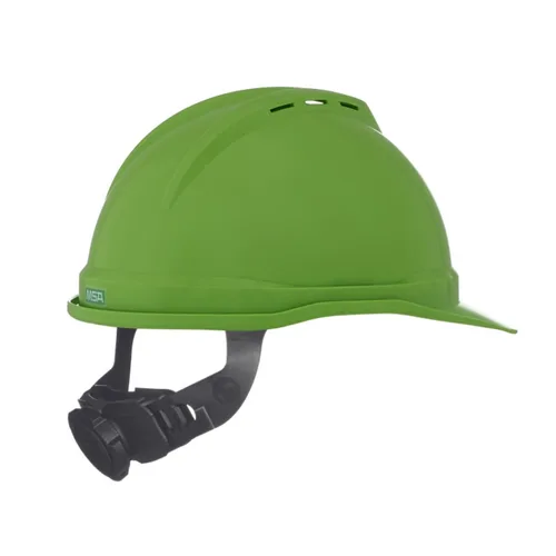 Miniatura 14 de MSA 10034088 V-Gard 500 - Casco de seguridad estilo gorra, con suspensión de trinquete Fas-Trac III, carcasa de polietileno, protección contra