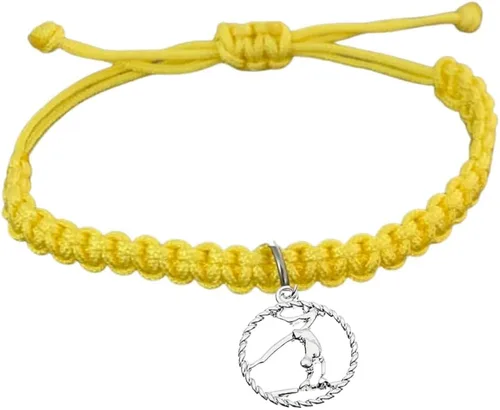 Miniatura 10 de Sportybella Pulsera de gimnasia para niñas, joyería de gimnasia para niñas, pulsera de gimnasia de cuerda ajustable para gimnastas, regalo