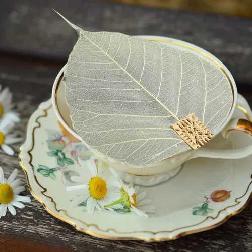 Miniatura 3 de Accesorios de café Infusor de té en forma de hoja Colador de té Colador de acero inoxidable verde