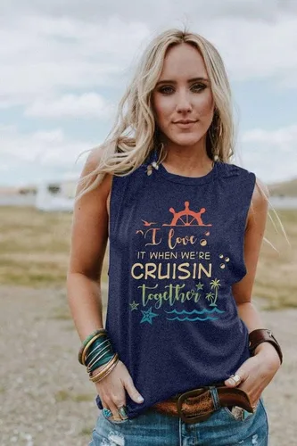 Miniatura 3 de SFHFY Camiseta sin mangas de crucero para mujer, camisetas para amantes de los cruceros, regalos de crucero, regalos para vacaciones familiares