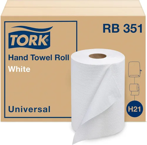 Miniatura 10 de Tork Rollo de Toallas de Papel Natural – Rollo Universal para Manos, Toallas de Papel Natural con Tejidos Marrones hechas de 100% Fibra Reciclada, 6