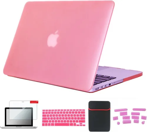Miniatura 41 de Pack 5 en 1 de carcasa para MacBook Air, de Se7enline, de plástico duro, tacto suave, con protector de teclado de silicón, protector de pantalla