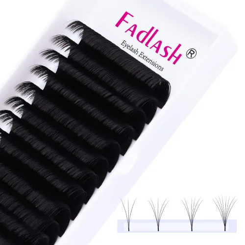 Miniatura 29 de FADLASH Extensiones de pestañas con rizo D, 0.07 mm, bandeja mixta fácil de usar, pestañas de volumen 2D-10D, autoaplicables, 15-20 mm