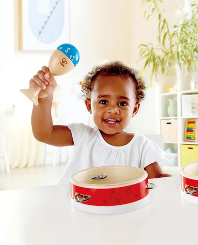 Miniatura 5 de Hape Juego de percusión junior Juego de instrumentos de percusión de madera de 3 piezas para niños pequeños, E0615