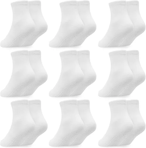 Miniatura 9 de GRPSKCOS Calcetines para bebés con agarre, 9 pares de calcetines antideslizantes para niños