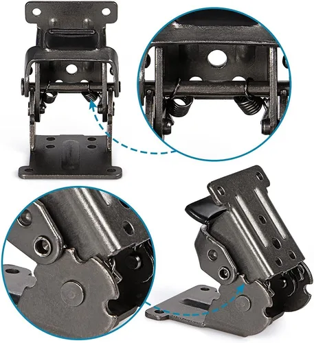 Miniatura 4 de Skelang Brakcet plegable de 2 piezas 0°-90°-180°, bisagra plegable de mesa, soporte de extensión de autobloqueo para mesa, banco de trabajo