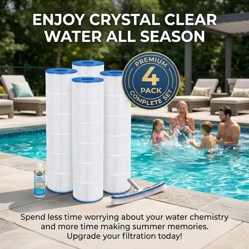 Miniatura 7 de Cartucho de filtro para piscina Jandy CL 460 (paquete de 4) 460 pies cuadrados Compatible con Jandy CL 460, CV460, PJAN115, Unicel C-7468