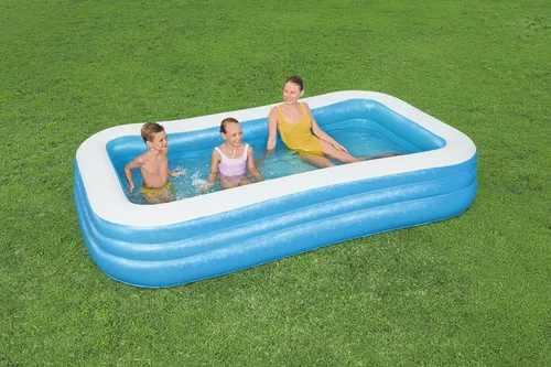 Miniatura 2 de H2OGO! Piscina familiar rectangular azul inflable de lujo