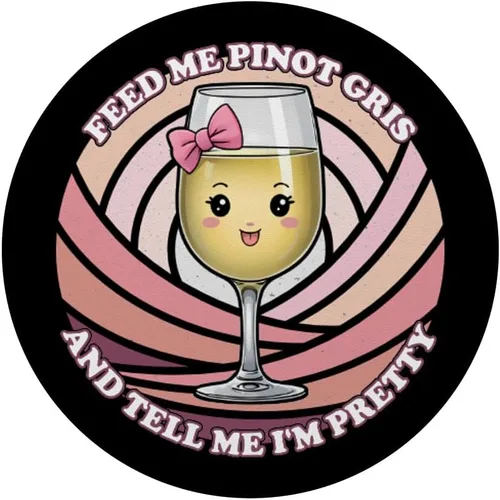 Miniatura 3 de Feed Me Pinot Gris And Tell Me I'm Pretty - Fun Cute Kawaii PopSockets MagSafe PopGrip for iPhone