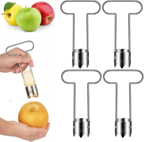Miniatura 7 de Descorazonador de semillas de pimiento rojo, herramienta multifuncional de acero inoxidable 2026 con mango ergonómico, removedor de núcleo de frutas
