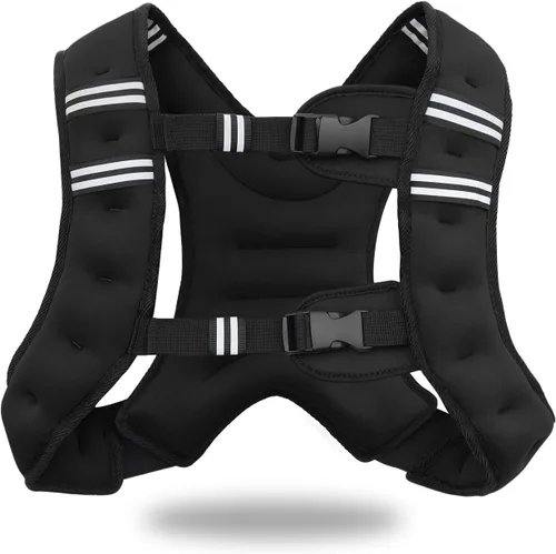 VIVITORY Chaleco con peso, equipo de entrenamiento, chaleco de peso corporal de 11 libras/18 libras para hombres, mujeres, entrenamiento de fuerza,
