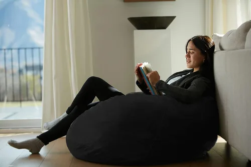 Miniatura 4 de Sofa Sack Silla Puf - Felpa, Ultra Suave - Silla Puf de Espuma Viscoelástica con Funda de Microgamuza - Muebles y Accesorios Rellenos de Espuma