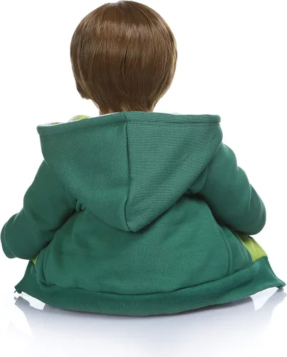 Miniatura 3 de iCradle Muñecas de niño de 24 pulgadas Reborn de aspecto realista de silicona suave con peso de tela suave, cuerpo de bebé recién nacido con ropa