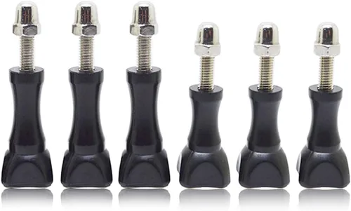 Tornillos de pulgar: 3 largos y 3 cortos, compatibles con GoPro Hero 11-2 y más, negro