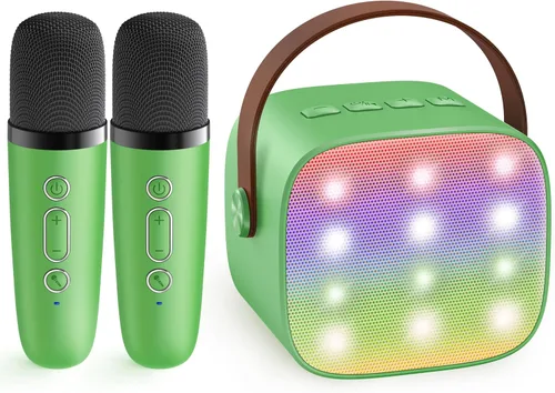 Miniatura 18 de YLL Mini máquina de karaoke para niños y adultos, regalos de cumpleaños para niños de 3, 4, 5, 6, 7, 8, 9 años o más, altavoz Bluetooth portátil