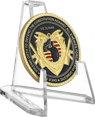 Miniatura 2 de LuluCircle - Soportes de exhibición de acrílico para monedas, soportes para monedas de desafío, soportes de caballete mini, soportes de exhibición