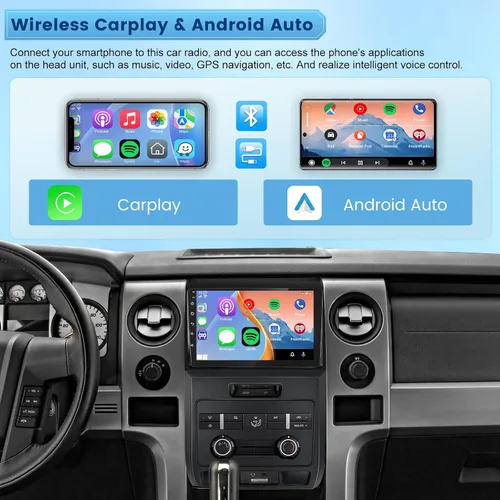 Miniatura 4 de [2+64G] NHOPEEW - Radio de coche para Ford F150 F 150 F-150 2009-2012, pantalla táctil de 9 pulgadas, Android Car Stereo, Carplay inalámbrico