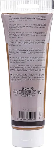 Miniatura 87 de PEBEO Studio Acrílicos de Alta Viscosidad, Acrílico Fino, 250 ml - Plata Iridiscente, 8.45 Fl Oz (Paquete de 1)