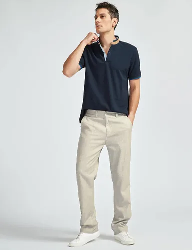 Miniatura 6 de GAVIN BLEU Polo de manga corta con cuello en V para hombre