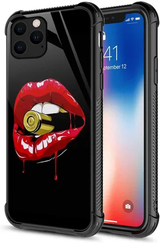 Miniatura 30 de ZHEGAILIAN Funda compatible con iPhone 12/12 Pro, funda de invasión de vaca alienígena OVNI, parte trasera de vidrio templado + funda protectora