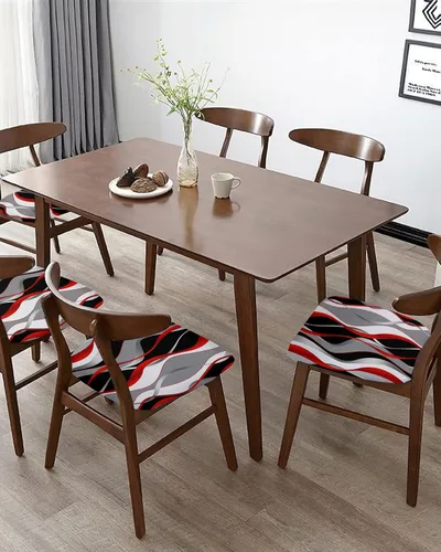 Miniatura 5 de LiDU Juego de 4 fundas de asiento de otoño de calabazas naranjas para sillas de comedor, fundas protectoras para sillas de Acción de Gracias, fundas