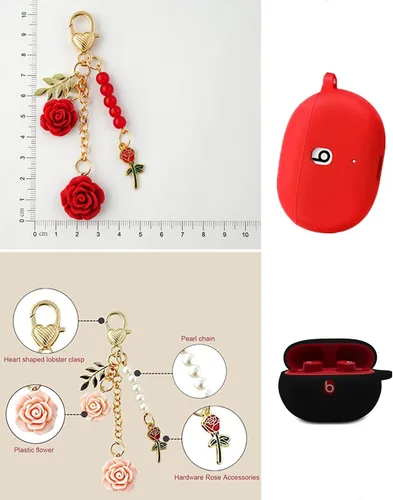 Miniatura 2 de Funda para Beats Studio Buds + funda 2023/2021, para mujeres y adolescentes, linda funda de carga de silicona Beats Studio Buds, funda de carga