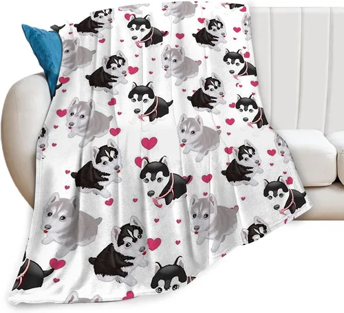 Miniatura 10 de Manta de Tiro de Perro Akita - Regalos y Decoración para Niñas, Mujeres, Niños, Adultos - Suave, Cálida y Acogedora de Vellón para Sofá, Sillón