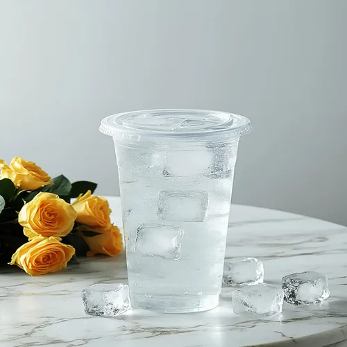 Miniatura 8 de TashiBox vasos de plástico con tapas [20 oz 100 vasos y 100 tapas planas], vasos desechables de plástico transparente de cristal, vasos para batidos