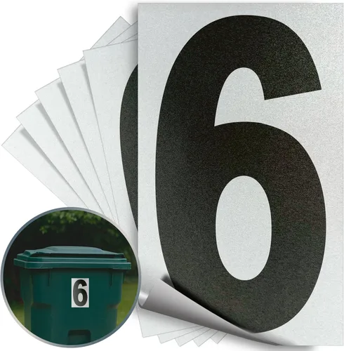 Miniatura 75 de iSYFIX Calcomanías de vinilo negro número 0 (Zero) – Paquete de 6 calcomanías de 1.5 pulgadas – Calcomanías de alta calidad, fondo reflectante