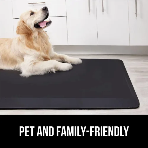 Miniatura 9 de GORILLA GRIP Alfombrillas cómodas y acolchadas para cocina, 48x20, parte superior suave resistente al agua y a las manchas, tapete antifatiga Negro