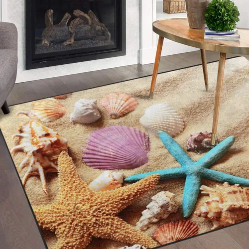 Miniatura 9 de Naanle Alfombra egipcia antideslizante para sala de estar, comedor, dormitorio, cocina, 1.7 x 2.6 pies (20 x 31 pulgadas / 19.7 x 31.5 in), alfombra