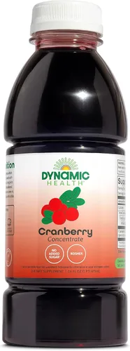 Dynamic Health Concentrado de jugo 100% puro de arándano sin azúcar, suplemento antioxidante natural, sin aditivos, sin azúcar añadido, sin