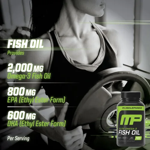 Miniatura 7 de MusclePharm Essentials - Aceite de pescado Elite Omega 3, apoya las articulaciones, el rendimiento muscular y la recuperación, salud cerebral