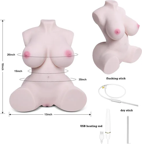 Miniatura 10 de Torso de muñeca sexual de tamaño real, masturbador masculino, juguete sexual para adultos con pechos anales vaginales, muñeca sexual