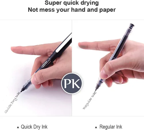 Miniatura 4 de WRITECH Bolígrafos de tinta líquida de secado rápido, punta extrafina de 0.020 in, 8 bolígrafos de tinta de colores surtidos para escribir, tomar