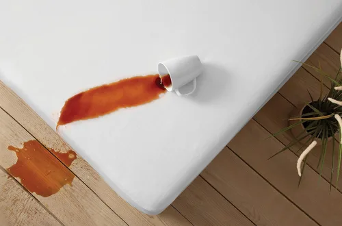 YATAS BEDDING Microfit - Protector de colchón impermeable, sin vinilo, suave y duradero, lavable a máquina a 90°, color blanco (tamaño matrimonial -
