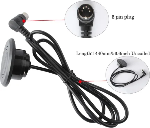 Miniatura 8 de Silla reclinable eléctrica de repuesto con enchufe de 2 botones y 5 pines para sofá eléctrico, silla elevadora de mano redonda, reemplazo remoto