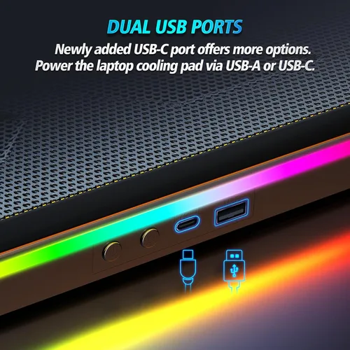 Miniatura 7 de AIMIUZI Almohadilla de enfriamiento para laptop para juegos, enfriador de laptop con 15 ventiladores silenciosos para portátiles de 12 a 17.3