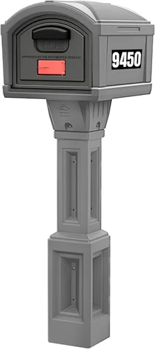 Miniatura 12 de Simplay3 USPS T4 - Cubierta para buzón y poste XL con construcción duradera de doble pared, diseño resistente a la intemperie, color negro