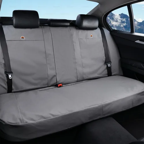 Miniatura 12 de Coverado Fundas de Asiento de Automóvil Delanteras, Fundas de Asiento Universales de Lona para Automóviles, Paquete de 2 Cojines de Asiento de Gris