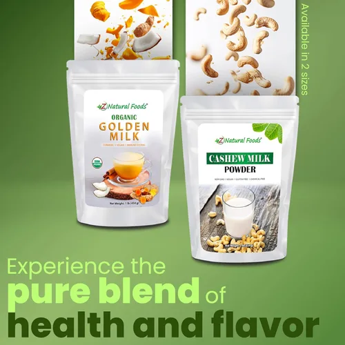 Miniatura 3 de Z Natural Foods Leche dorada orgánica en polvo – Mezcla de superalimentos de cúrcuma, mezcla en café, té, lattes, licuados de frutas, recetas – sin