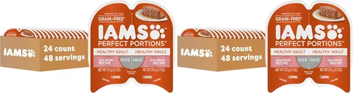 Miniatura 21 de IAMS porciones perfectas - cortes en salsas y patés, alimentos húmedos para gatos adultos sin granos (24 paquetes dobles)., Pate