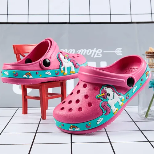 Miniatura 5 de OHSNMAKSL Pantuflas tipo zueco para niños, sandalias de jardín, zapatos de agua, zapatillas de deporte de dibujos animados para niños y niñas