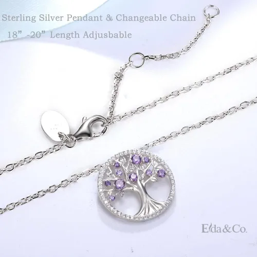Miniatura 4 de Collar de árbol de la vida para mujer, collar de perlas esmeralda piedras natales de mayo, junio, para esposa, mamá, regalos de cumpleaños