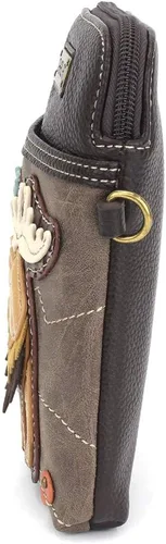 Miniatura 4 de CHALA Bolso cruzado para teléfono celular, piel sintética, lona multicolor con correa ajustable