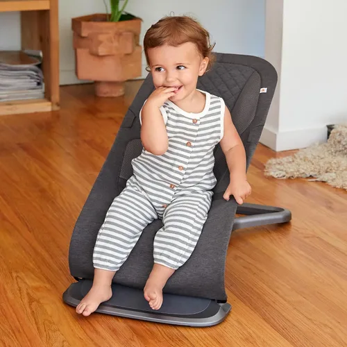 Miniatura 8 de Ergobaby Evolve Hamaca 3 en 1, Asiento Hamaca para Bebé Ajustable de Múltiples Posiciones, Se Adapta de Recién Nacido a Niño Pequeño, Carbón