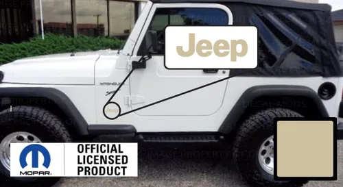 Miniatura 13 de 97-06 TJ Fender Small Jeep Side Logo Graphic para Jeep Wrangler TJ (1997-2006) (juego de 2) SJ3Y6 Baby Pink