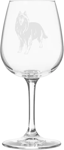 Miniatura 480 de Copa de vino de 12.75 onzas con diseño de perro grabado