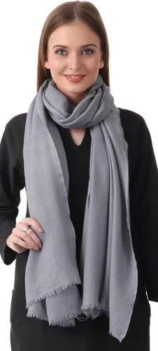 Miniatura 41 de 100% puro CASHMERE 2PLY BUFANDA/STOLE, HERRINGBONE SUPER SUAVE, GRUESO, LIGERO, PASHMINA