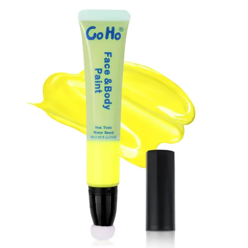 Miniatura 15 de Go Ho Barra de pintura facial verde claro, accesorios verdes, pintura corporal crema a base de agua, lavable, altamente pigmentada, suave y segura